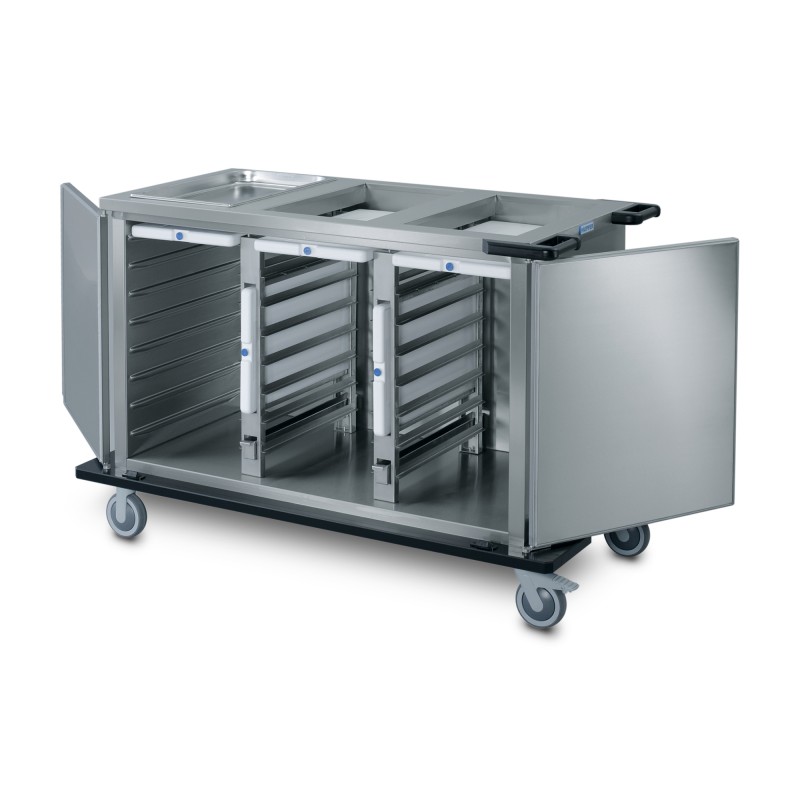 Food Serving Trolley For Cold Food With 3 Cabinets Passive