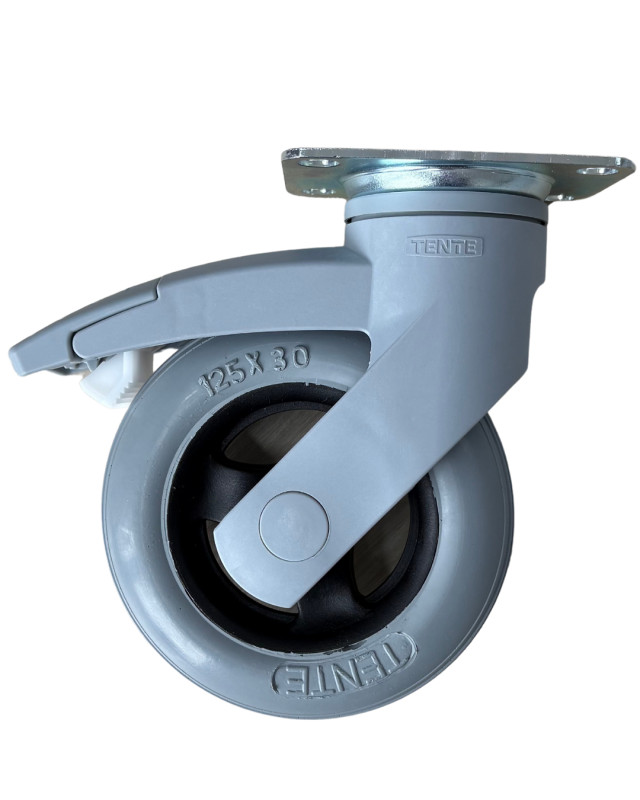 Swivel castor with lock ⌀125 mm